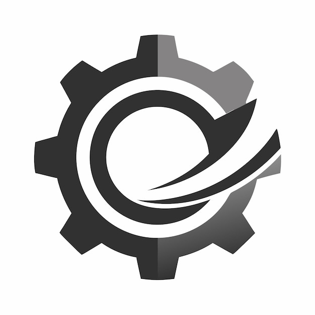 Concepto de diseño del logotipo del engranaje