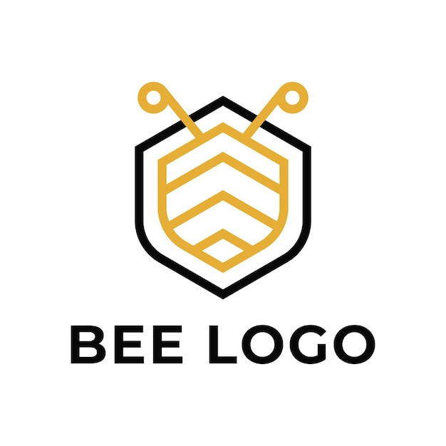 El concepto de diseño del logotipo es una idea de abeja de panal, una plantilla vectorial de diseño de logotipo.
