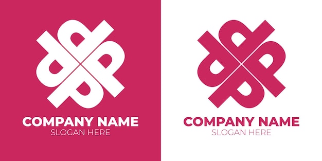 Concepto de diseño de logotipo estilo letra p