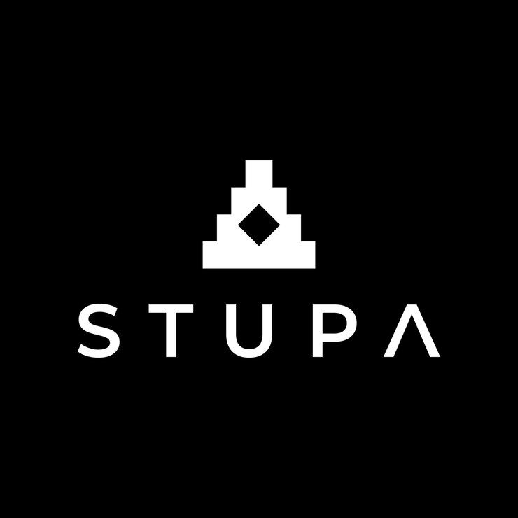 concepto de diseño de logotipo de estupa simple