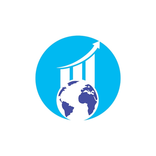 Concepto de diseño de logotipo de finanzas mundiales