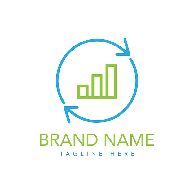 Concepto de diseño del logotipo de la flecha de crecimiento financiero
