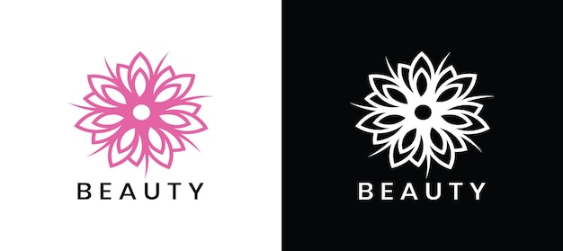 Concepto de diseño de logotipo de flores de lujo Icono de logotipo del modelo de flores