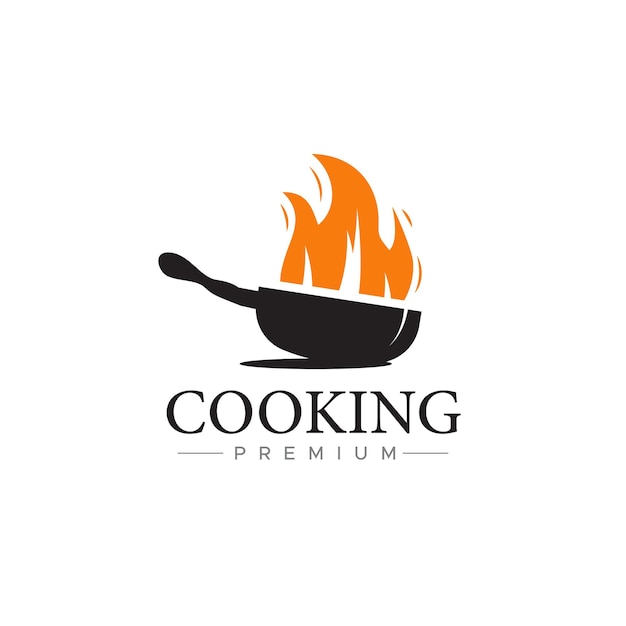 concepto de diseño de logotipo fresco de cocina