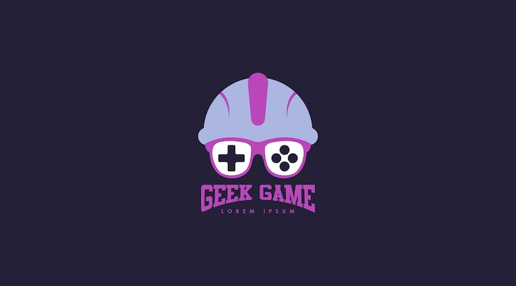 Vector concepto de diseño de logotipo geek vector plantilla de logotipo geek en estilo de diseño de color plano