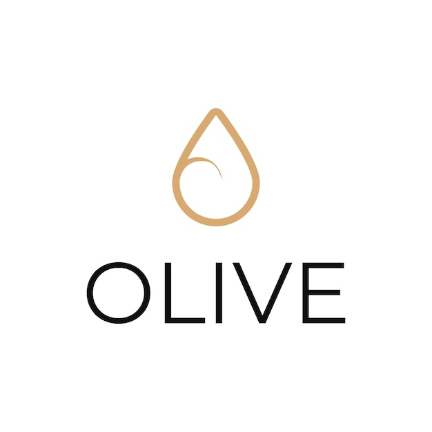el concepto de diseño del logotipo de la gota de aceite