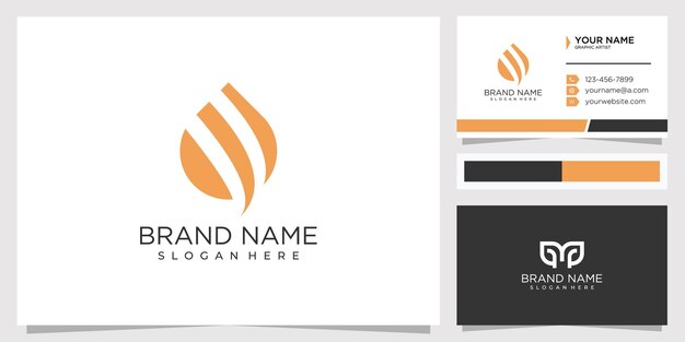 concepto de diseño de logotipo de gota de agua abstracta