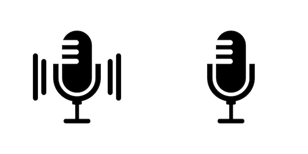 Concepto de diseño de logotipo de grabación de sonido de audio