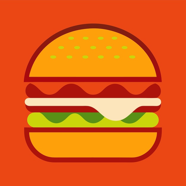 Concepto de diseño del logotipo de la hamburguesa