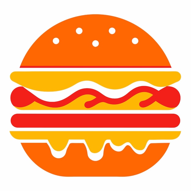 Concepto de diseño del logotipo de la hamburguesa