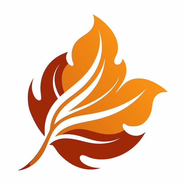 El concepto de diseño del logotipo de la hoja de roble de otoño