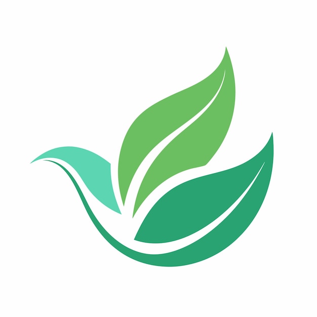 concepto de diseño del logotipo de la hoja de té orgánica