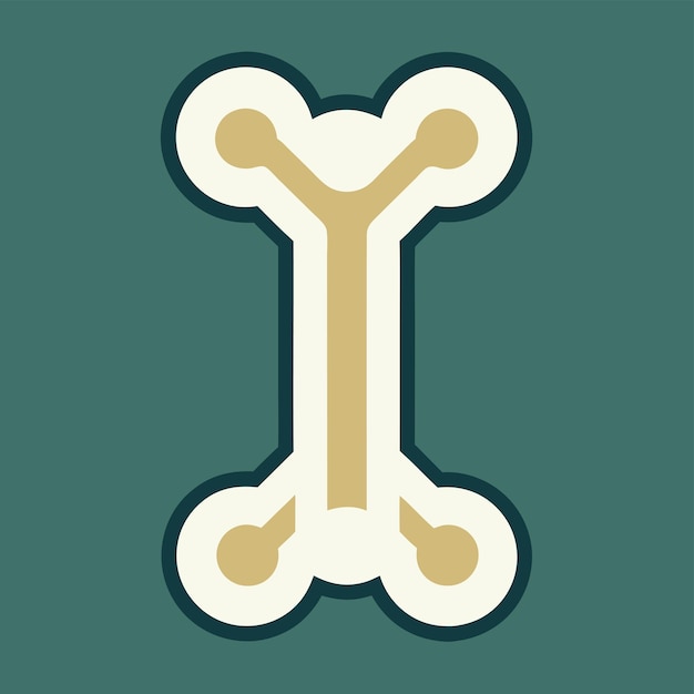Concepto de diseño del logotipo de hueso