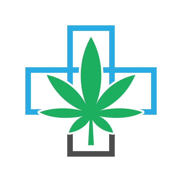 Concepto de diseño del logotipo del icono del cannabis