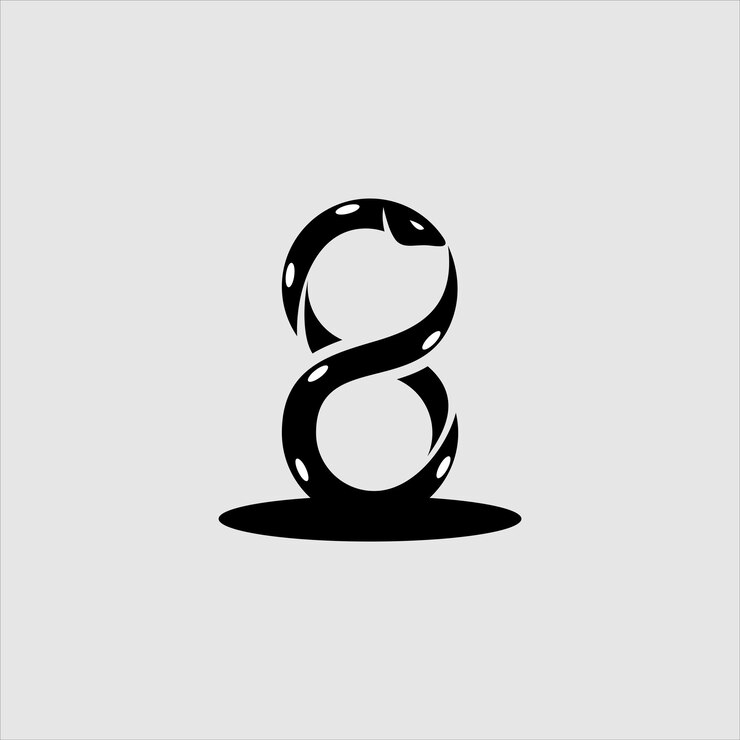Vector concepto de diseño del logotipo infinity python.