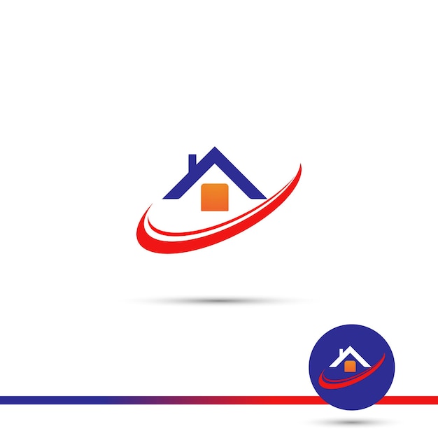 Concepto de diseño de logotipo inmobiliario profesional creativo