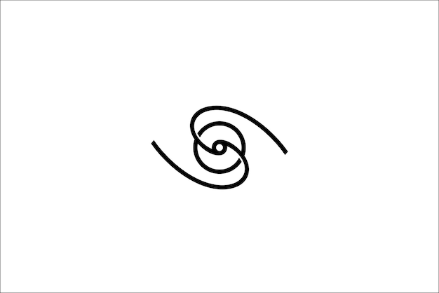 Concepto de diseño del logotipo de la letra S del ojo