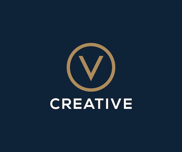 Concepto de diseño de logotipo de letra v plantilla de logotipo de vector elegante