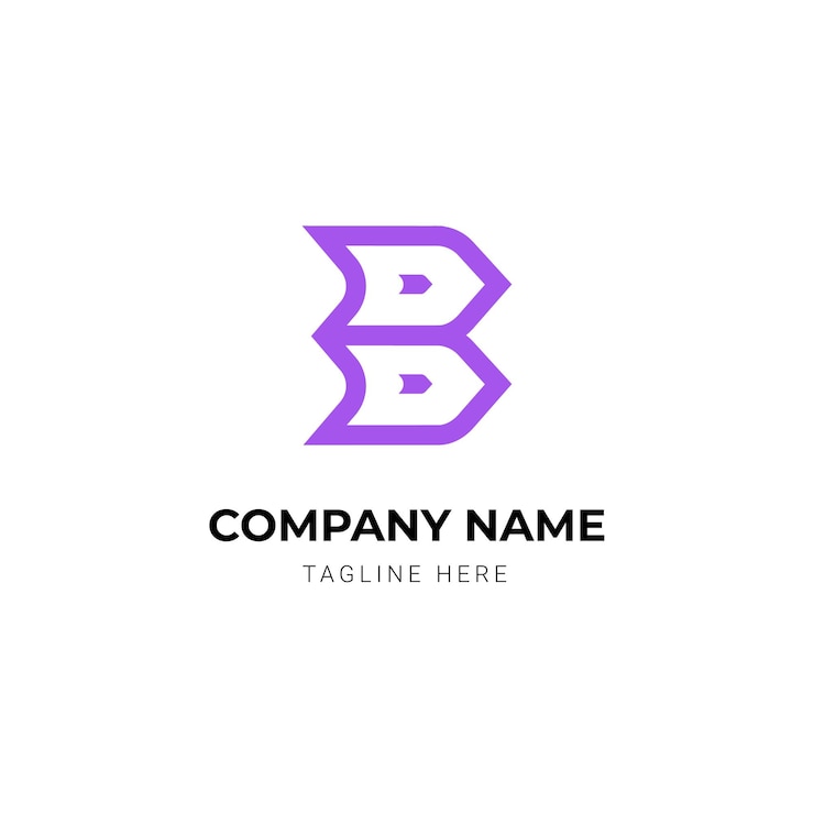 Vector concepto de diseño de logotipo de letras minimalistas
