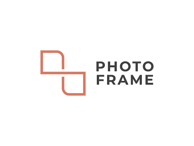 Concepto de diseño de logotipo de marco de foto