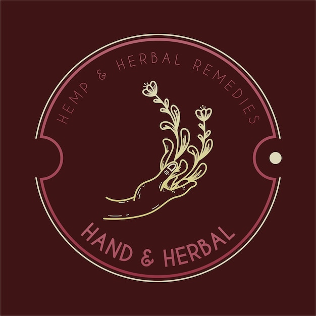 Concepto de diseño de logotipo de medicina herbaria y natural Plantilla de diseño de logotipo de planta medicinal