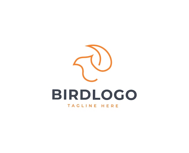Concepto de diseño de logotipo minimalista de águila de aves Ilustraciones de vectores de aves de estilo de arte lineal