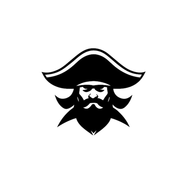 El concepto de diseño de logotipo minimalista simple y limpio para la ilustración vectorial plana 2 de Cool Pyrates