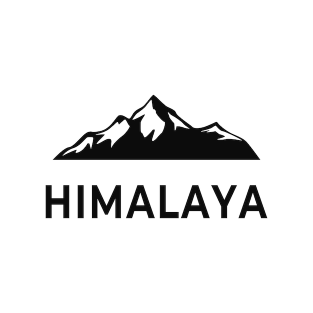 el concepto de diseño del logotipo de la montaña del Himalaya