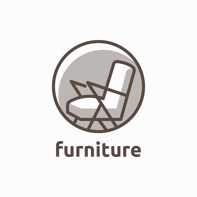 Concepto de diseño de logotipo de muebles