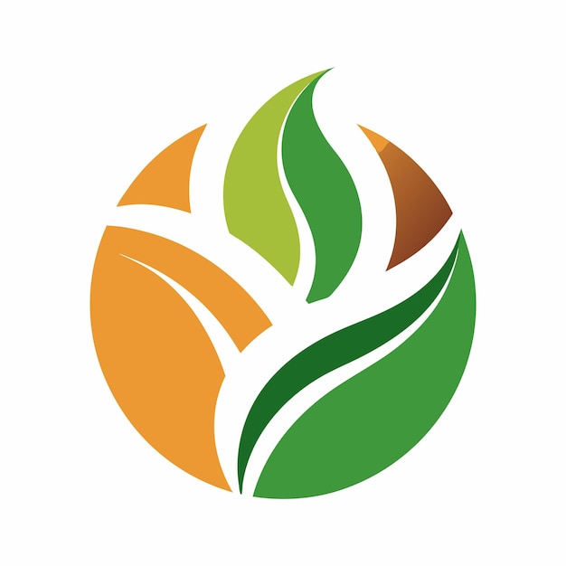 Concepto de diseño de logotipo natural abstracto