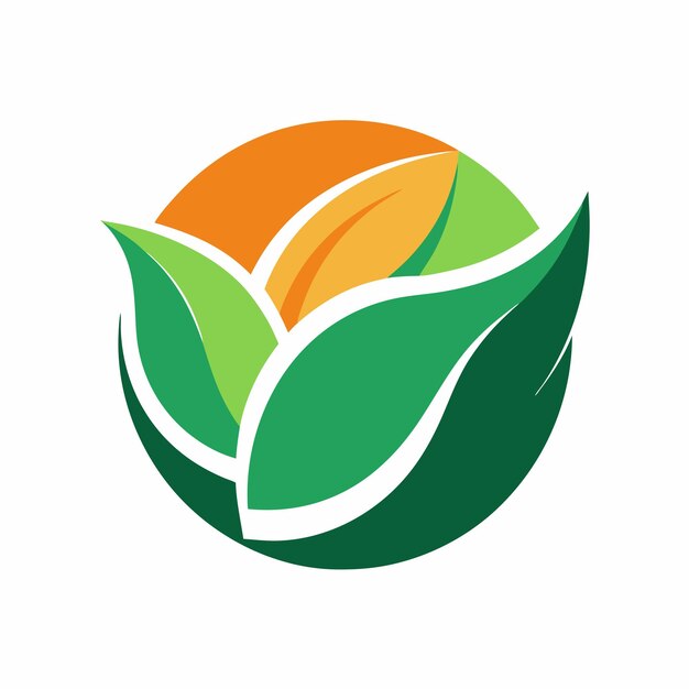 Concepto de diseño de logotipo natural abstracto