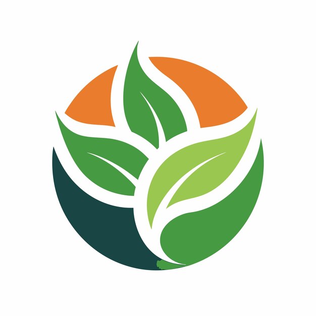 Concepto de diseño de logotipo natural abstracto