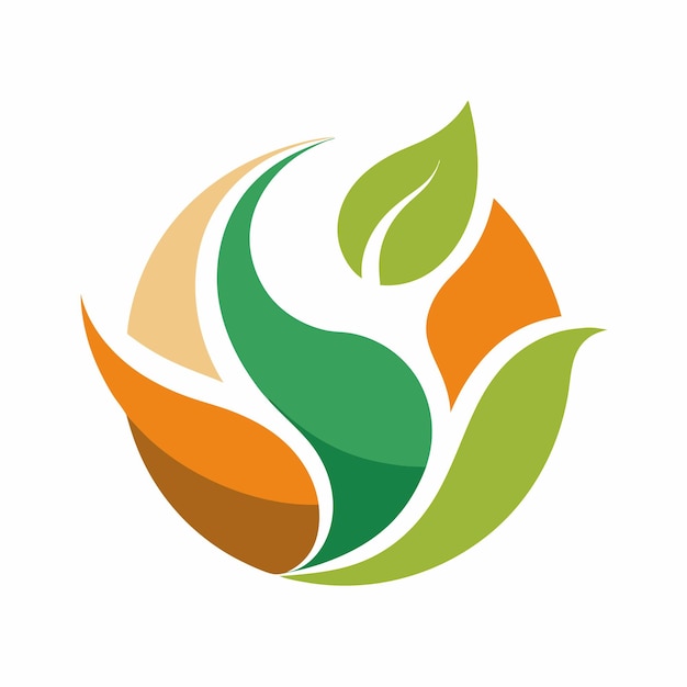 Concepto de diseño de logotipo natural abstracto