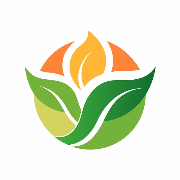 Concepto de diseño de logotipo natural abstracto