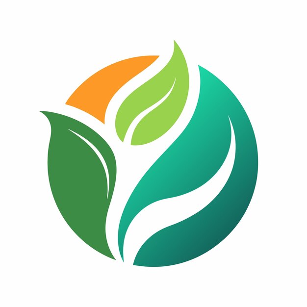 Concepto de diseño de logotipo natural abstracto