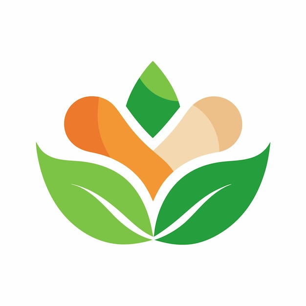 Concepto de diseño de logotipo natural abstracto