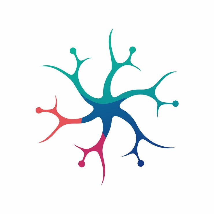 Vector concepto de diseño del logotipo de neuron