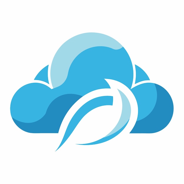 Concepto de diseño de logotipo en la nube