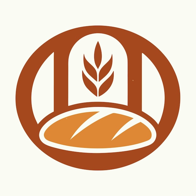 Concepto de diseño del logotipo del pan