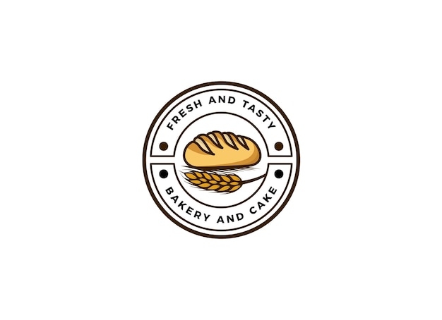 Concepto de diseño de logotipo de panadería y pan fresco. logotipo de panadería croissant