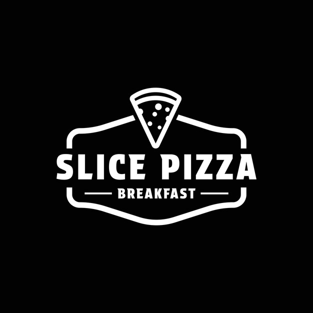 El concepto de diseño del logotipo de la pizzería es de estilo vintage retro.