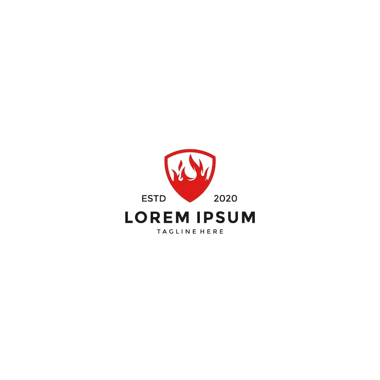 Concepto de diseño de logotipo de protección contra incendios logotipo premium Logotipo premium de protección contra incendios Logotipo de rociadores contra incendios