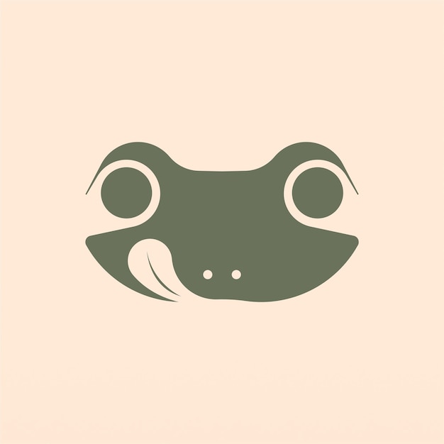 Concepto de diseño de logotipo de rana Plantilla de logotipo de silueta de rana simple