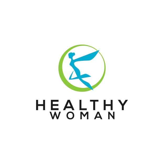 Concepto de diseño de logotipo de salud de mujeres