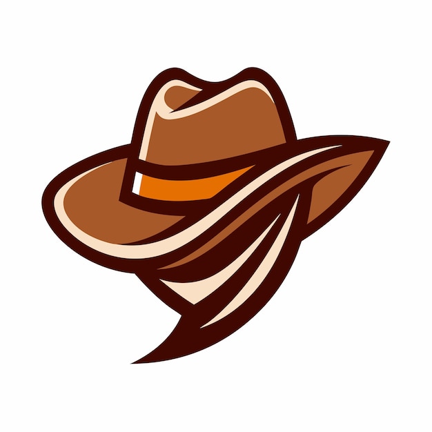 El concepto de diseño del logotipo del sombrero de vaquero