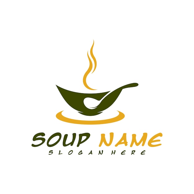 Vector concepto de diseño de logotipo de sopa vector de logotipo de cocina de alimentos logotipo de cocina con olla llena de verduras