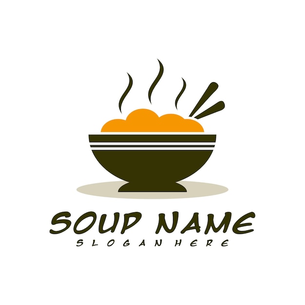 Concepto de diseño de logotipo de sopa Vector de logotipo de cocina de alimentos Logotipo de cocina con olla llena de verduras