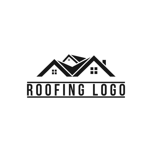 concepto de diseño de logotipo del techo de una casa inmobiliaria