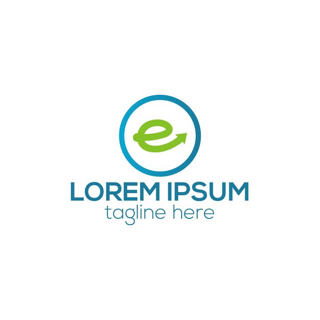 Concepto de diseño de logotipo de tecnología de letra E para plantilla vectorial de empresa de tecnología y aprendizaje educativo