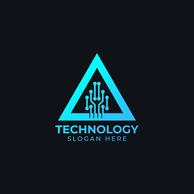 Un concepto de diseño de logotipo de tecnología en vector de letras